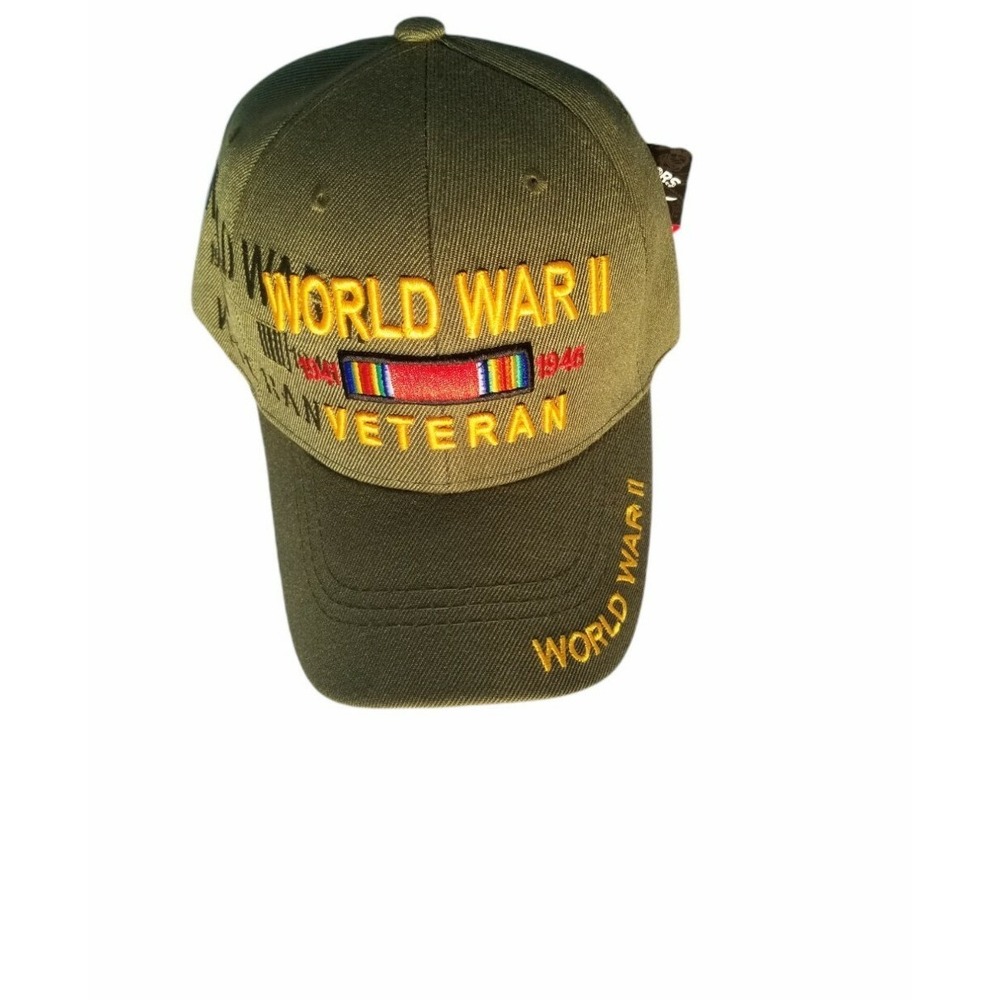 U.S. Warriors WORLD WAR II VETERAN / Embroidered / Green